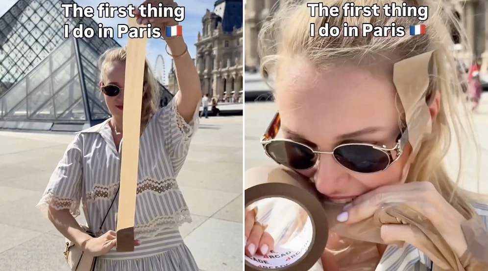 Extreme Anti-Theft Measure: Tourist Wraps Bags in Duct Tape During Paris Trip