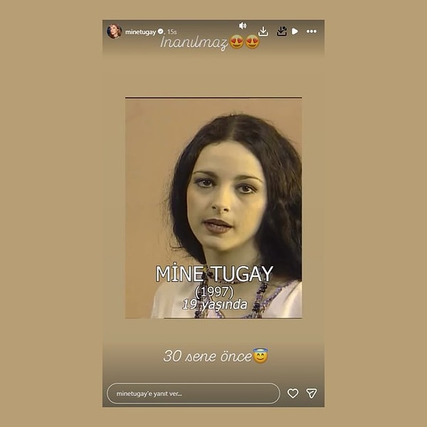 48 yaşındaki Mine Tugay, bu kez Instagram hesabından yaptığı nostaljik paylaşımla gündeme geldi.