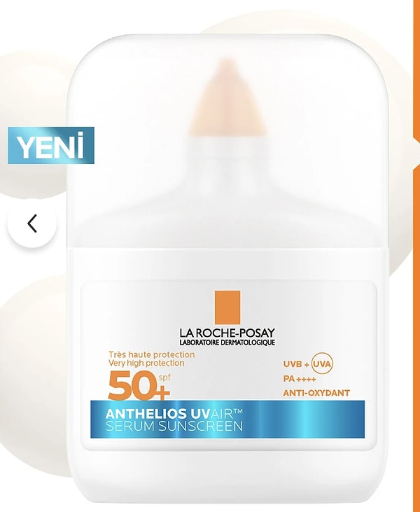 8. La Roche-Posay Anthelios UVmune SPF50+ güneş koruyucu serum sepette indirimli!