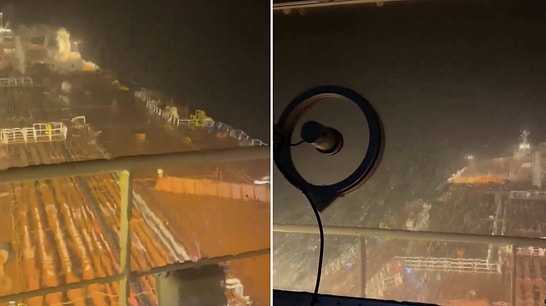 Terror at Sea: Captain Captures 330,000-Ton Ship Trapped in Midnight Lightning Storm