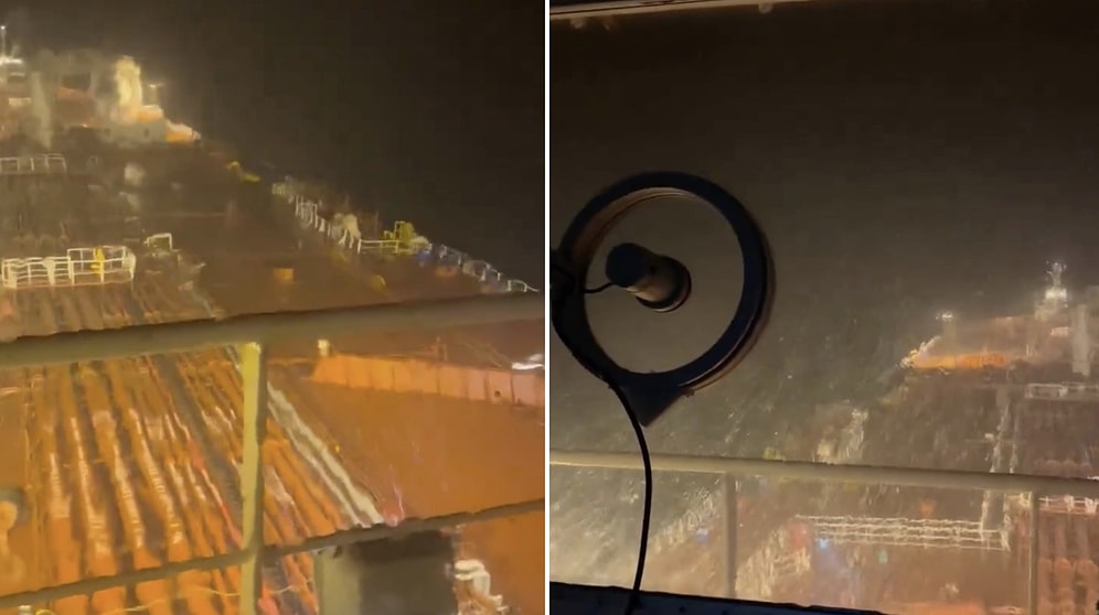 Terror at Sea: Captain Captures 330,000-Ton Ship Trapped in Midnight Lightning Storm