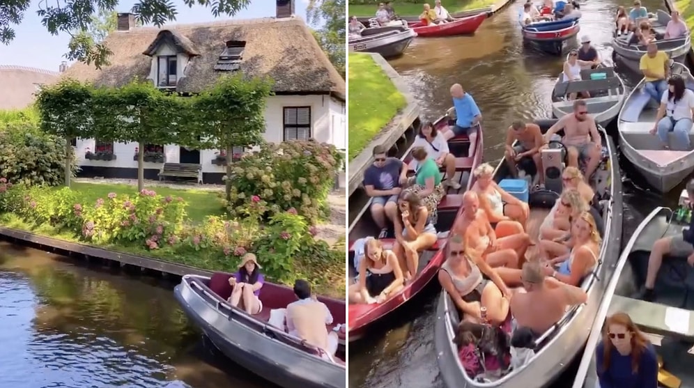 Fairytale Ruined: Heavy Boat Traffic in Picturesque Giethoorn Village Disappoints Tourists