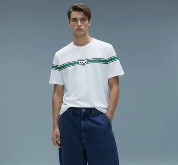 LTB şeritli logo baskılı beyaz erkek tişört 439,99 TL yerine net 299,99 TL!