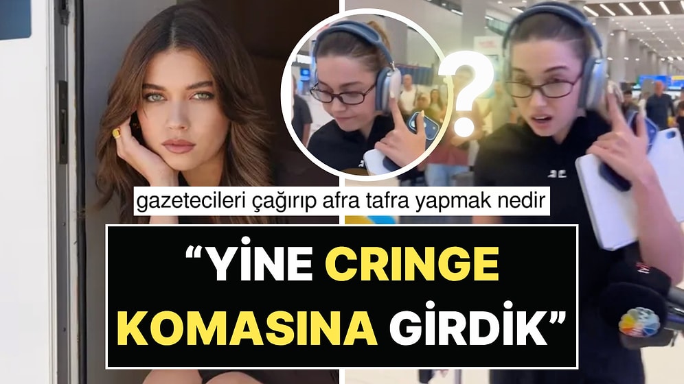 Havaalanında Muhabirlere "Rollenen" Afra Saraçoğlu'nun Tavırları Fena Göze Battı!