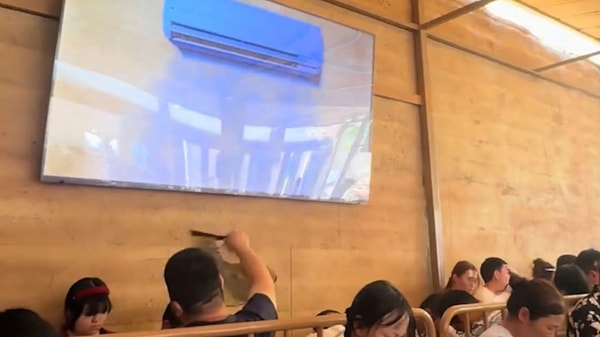 Dev ekrandaki klima sosyal medyada gündem oldu
