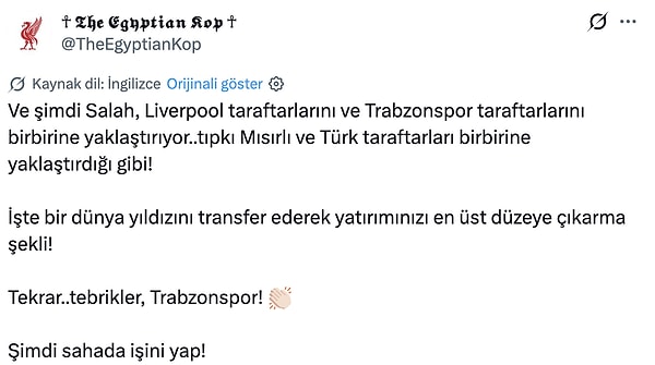 Dünyanın dört bir yanından Salah hayranları bu buluşmayı takdir etti.