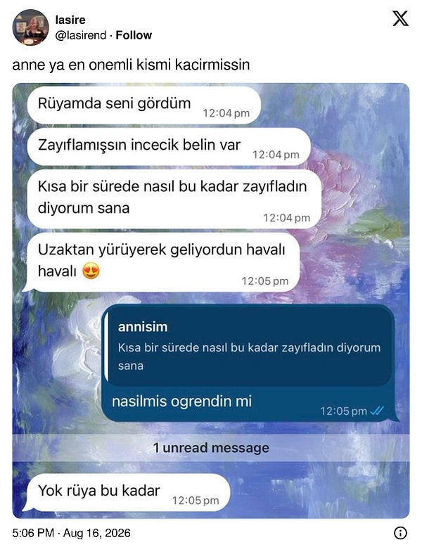 En güzel yerinde bitmiş.
