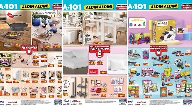 A101'e Çift Taraflı Açılır Masa Geliyor! 27 Ağustos 2026 A101 Aldın Aldın Kataloğu