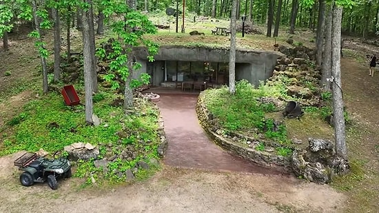 Engineer Fortifies Mountain With 30 cm Concrete to Build Zero-Cost Underground Home