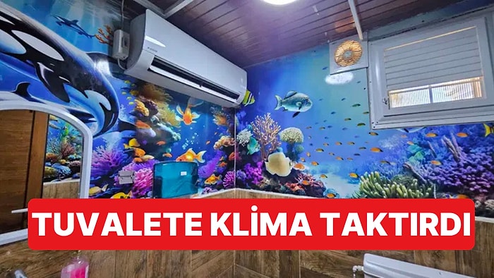 Hatay Arsuz'da Bir Vatandaş Müşterileri İçin 2.5 Metrekarelik Tuvalete Klima Taktırdı