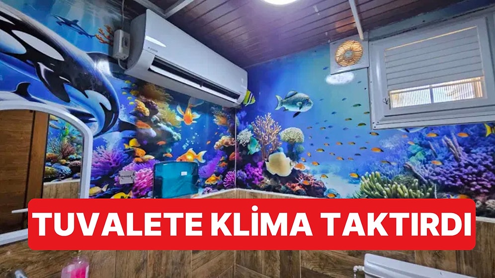 Hatay Arsuz'da Bir Vatandaş Müşterileri İçin 2.5 Metrekarelik Tuvalete Klima Taktırdı