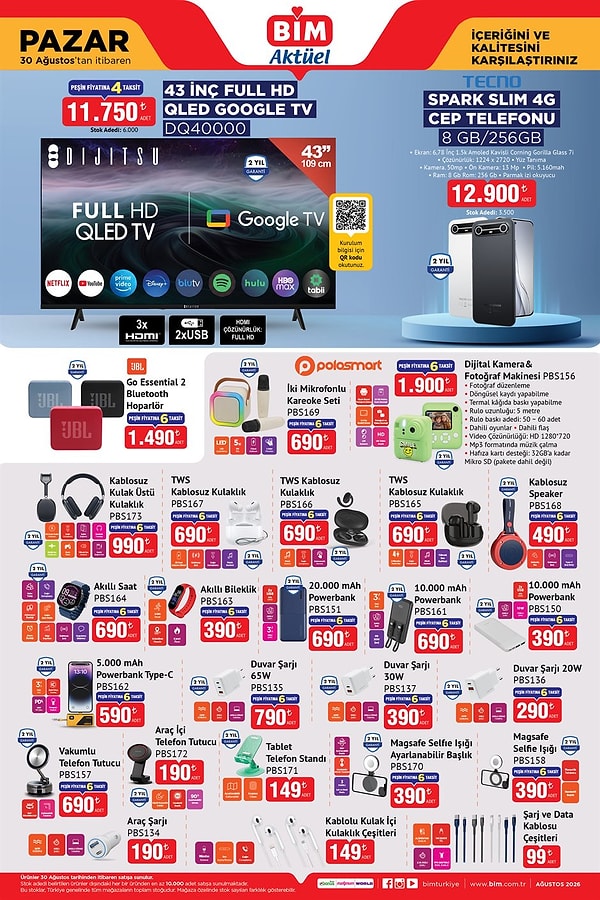 Dijitsu 43 İnç Full HD QLED Google TV DQ40000 11.750 TL