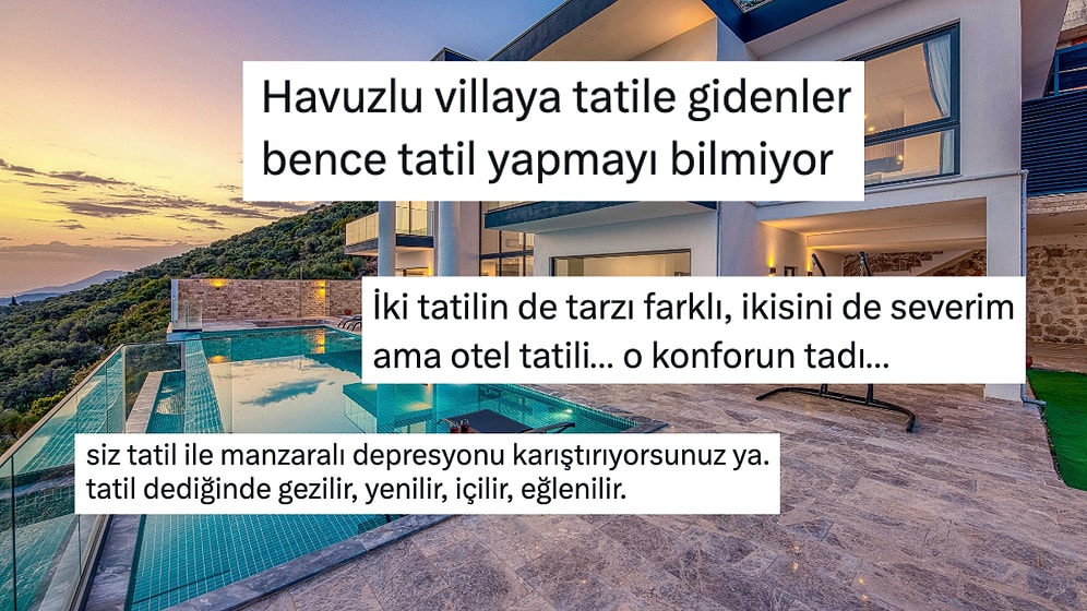 "Havuzlu Villaya Gidenler Tatil Yapmasını Bilmiyor" Diyen Kullanıcı Herkesi İkiye Böldü