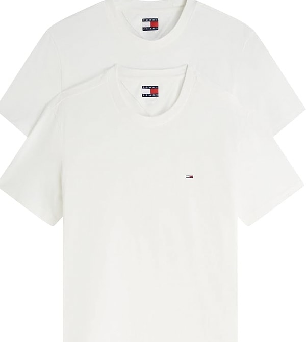 Tommy Jeans slim fit 2'li pamuklu erkek tişört paketi %46 indirimle son 30 günün en düşüğü 1.569,90 TL!
