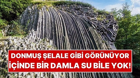 Uzaktan Donmuş Şelale Gibi Görünüyor: İçinde Bir Damla Su Yok