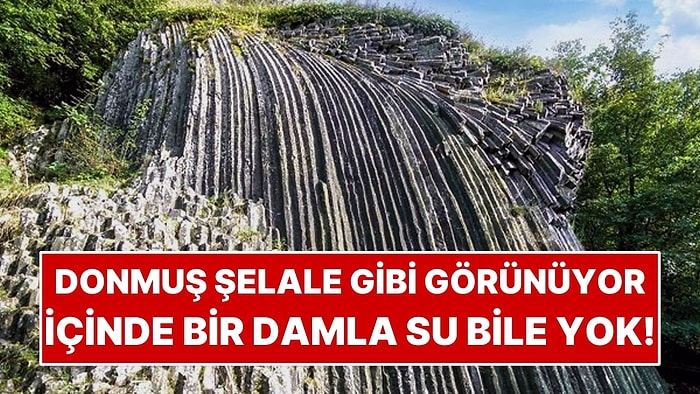 Uzaktan Donmuş Şelale Gibi Görünüyor: İçinde Bir Damla Su Yok