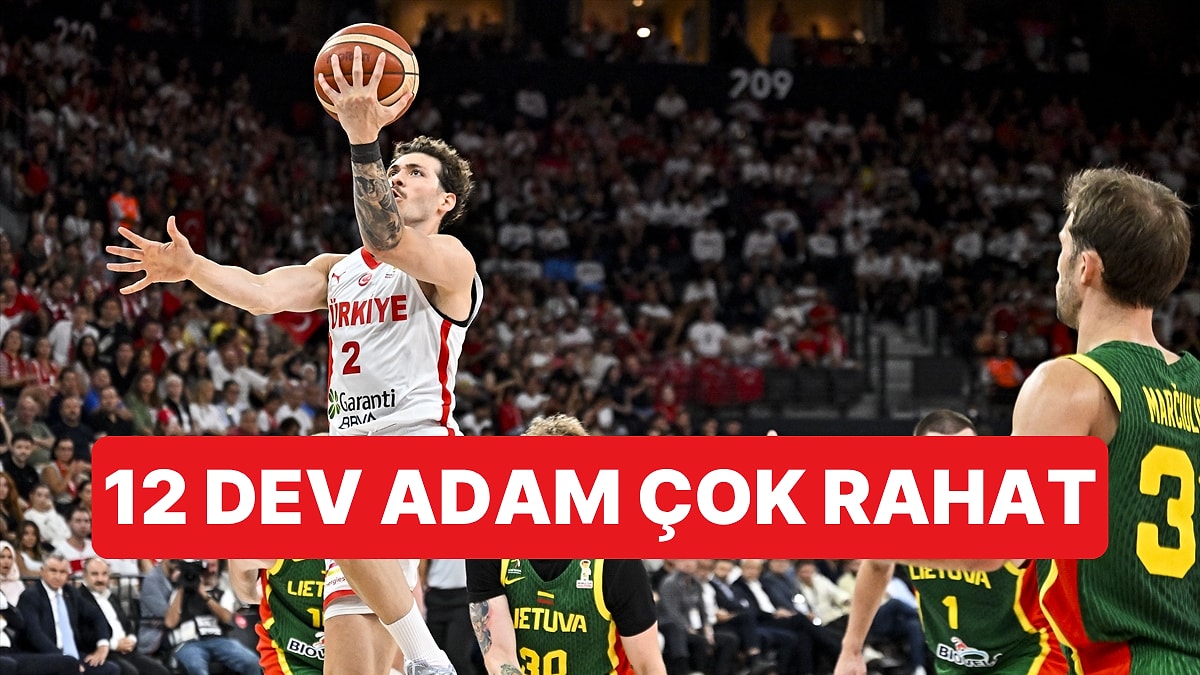 12 Dev Adam, Dünya Kupası Yolunda Litvanya'yı Farklı Şekilde Mağlup Etti: 94-66