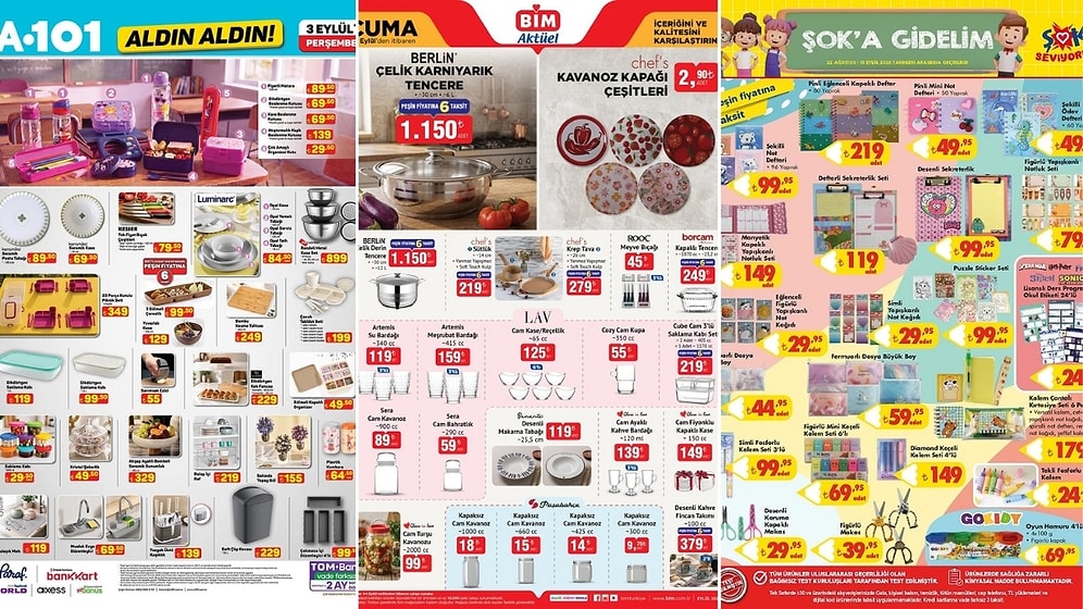 İndirim Günleri Başlıyor! 29 Ağustos - 4 Eylül Haftasında A101 ve BİM Aktüel Ürünler Listesinde Ne Var?