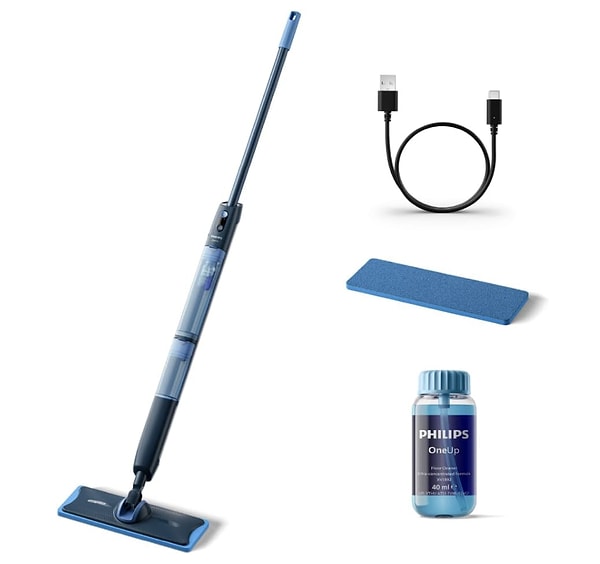 Philips OneUp 5000 Serisi kablosuz 360 derece elektrikli mop da çok satanlarda!