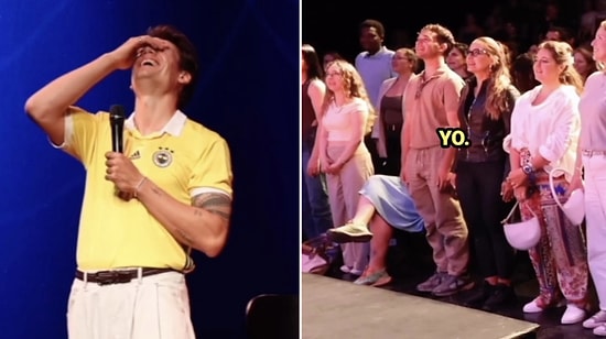 Crowd Stands Up! German Comedian Stunned as Audience Sings Turkish National Anthem