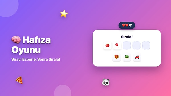 Hafıza Oyunu: Emojileri Hatırla ve Doğru Sırayı Yap!