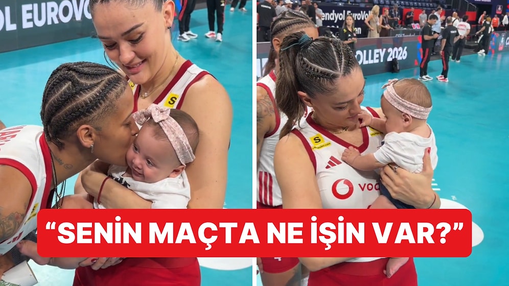 Zehra Güneş ve Vargas Maç Sonunda Salondaki En Minik Taraftarla Galibiyeti Kutladı