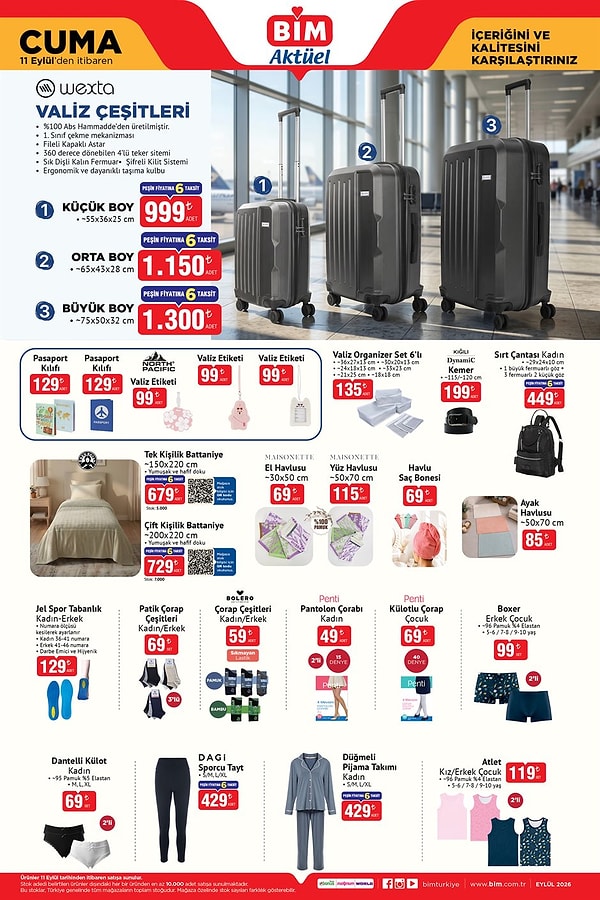 Wexta Büyük Boy Valiz 1.300 TL