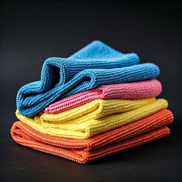 Mikrofiber bez, tozları ve günlük kirleri yüzeyden daha kolay toplamak için kullanılıyor.