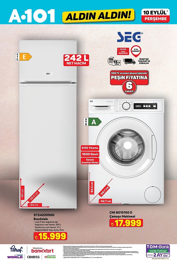 SEG ST24220S0D Buzdolabı 15.999 TL