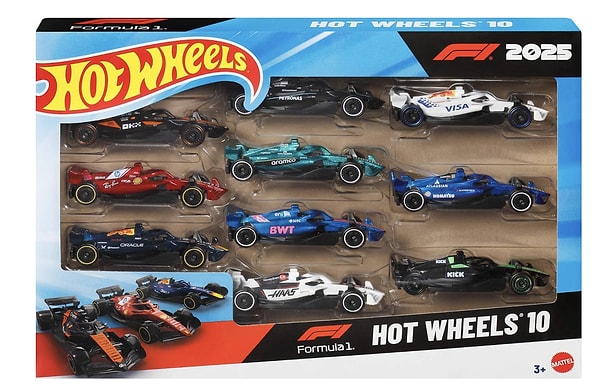 Hot Wheels Formula 1 10'lu metal yarış arabası seti son 365 günün en düşüğü 1.331,93 TL yerine net 1.065,54 TL!
