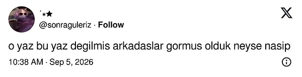 Eylül güzelliklerle gelmesin mi?