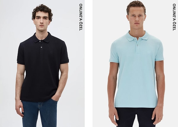 D'S Damat klasik şıklık sunan polo yaka pamuklu tişört haftaya özel net 499,00 TL!