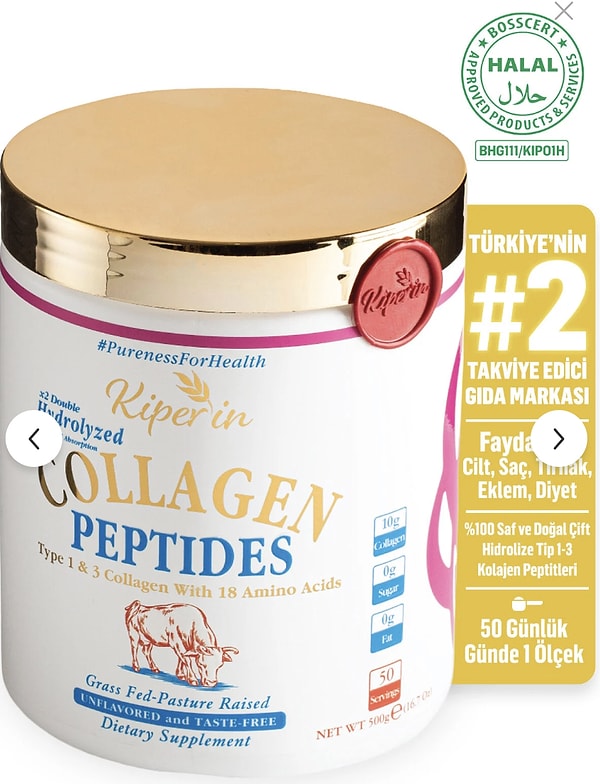 Kiperin Collagen ürünlerinde sepette %20 ve 2. ürüne %50 çifte indirim!