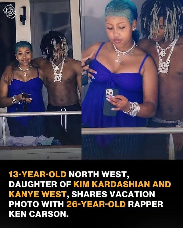 Sosyal medyada yayılan bazı paylaşımlarda, 13 yaşındaki North West’in kendisinden 13 yaş büyük rapçi Ken Carson’la aşk yaşadığı öne sürüldü!