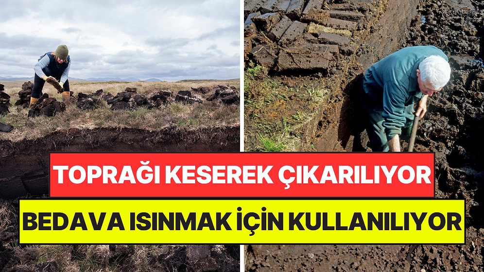 Toprağı Keserek Tonlarca Çıkarıyorlar: Kışın Evleri Bedavaya Isıtıyor