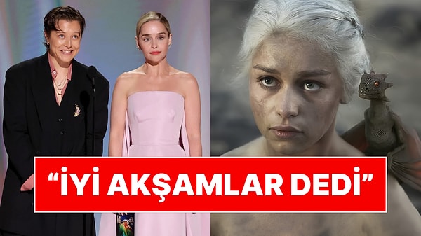 Emmy Ödüllerinde Targaryen Soyu Sahneye Çıktı: Emilia Clarke'ın Valeria Dilinde Konuşması Salonu Güldürdü