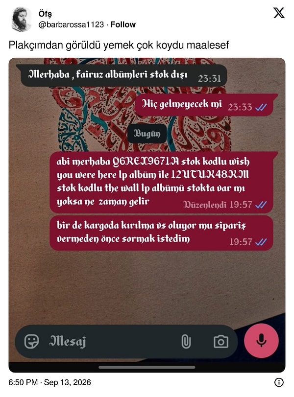 Paylaşım şöyleydi: