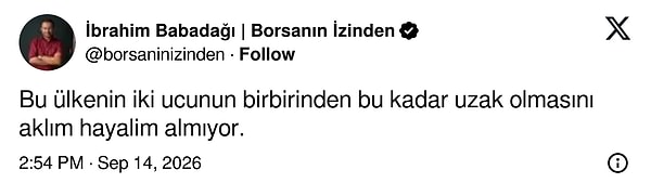 'Ülkenin İki Ucu Birbirinden Çok Uzak' Yorumu Yapıldı