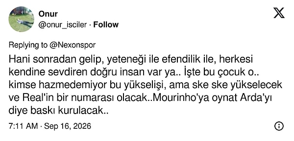 Real'in bir numarası olacak diye öngörüde bulundu