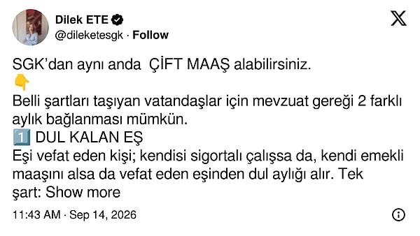 Bu şartları taşıyanlar çift maaş alabiliyor👇🏻