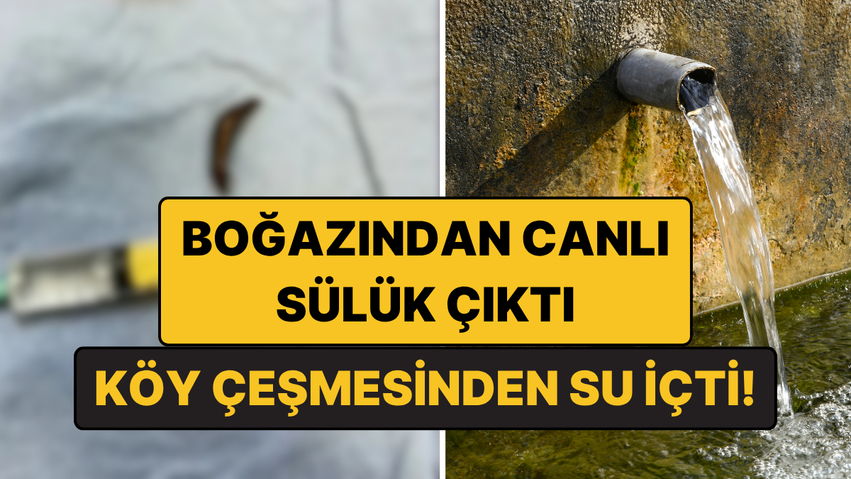 Köy Çeşmesinden Su İçti, Boğazından Canlı Sülük Çıktı