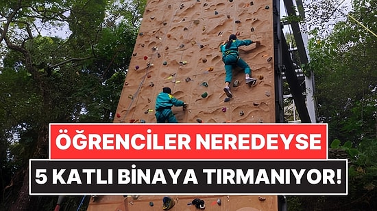 Okulda Her Dönem Dağa Tırmanır Gibi Ders Yapıyorlar: Duvarı Aşanlara Özel Belge Veriliyor!