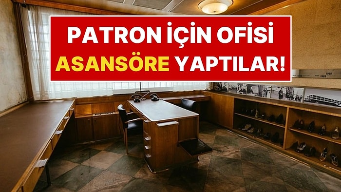 Patron İçin Asansörün İçine Masa, Koltuk ve Lavabo Yerleştirdiler! Kendi Kendine Geziyor
