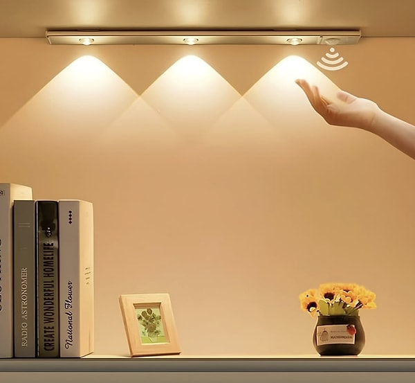 Hareket sensörlü kablosuz ultra slim LED gece lambası viral oldu!