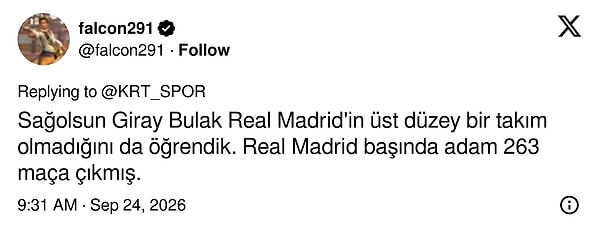 Biri Zidane'ın Real Madrid'le çıktığı 263 maçı hatırlattı
