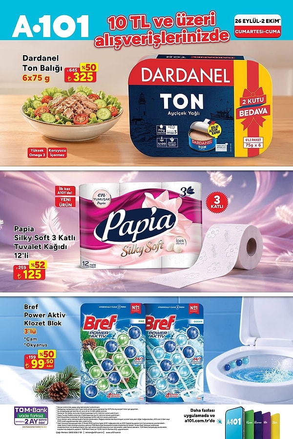 10 TL ve üzeri alışverişlerde;