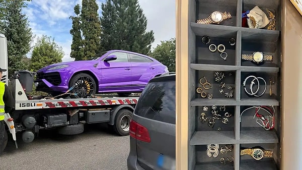 Lamborghini'den lüks çantaya kadar 5,9 milyon euroluk varlığa el konuldu.