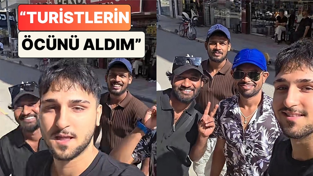 Bir Genç 'Turistlerin Öcünü Aldım' Diyerek Karşılaştığı Hindistanlı Turistlere Şaka Yaptı