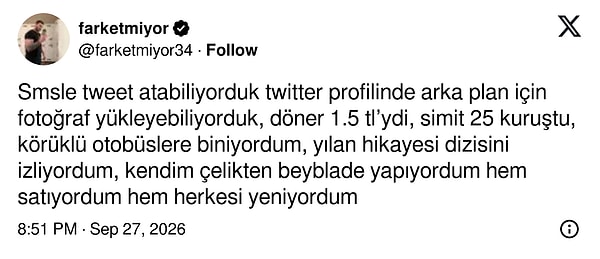 SMS'le tweet atılan, körüklü otobüse binilen bir dönemden bahsedildi