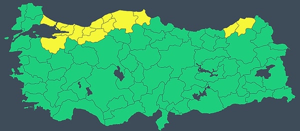 Meteoroloji de alarm verdi: İstanbul dahil 14 ilde sarı kodlu uyarı yürürlükte.